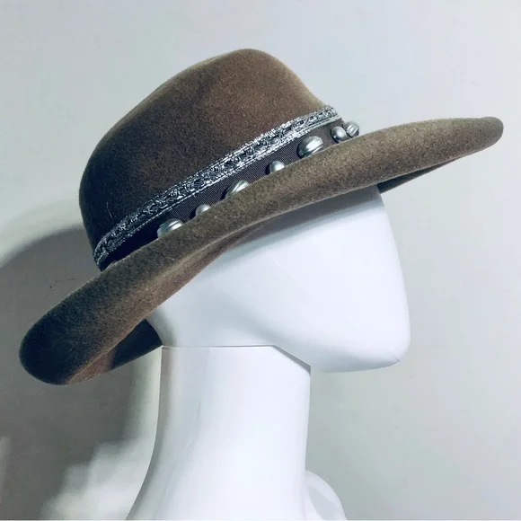 Eric Javits Elegant Brown Wool Hat with Metallic Accents Eric Javits Hats Review: Elevating Timeless Elegance with  main image 3